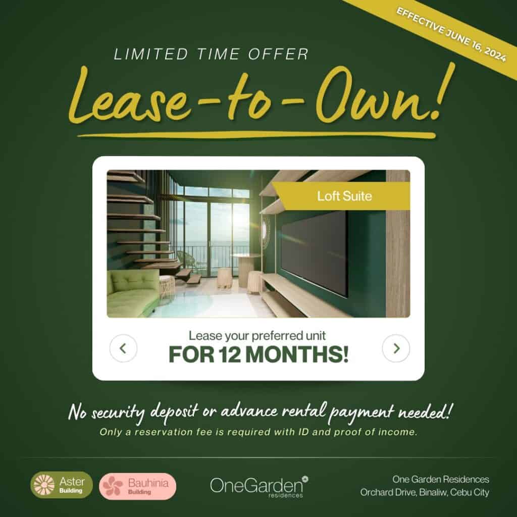 Lease-to-Own Option Available One Garden Residences
