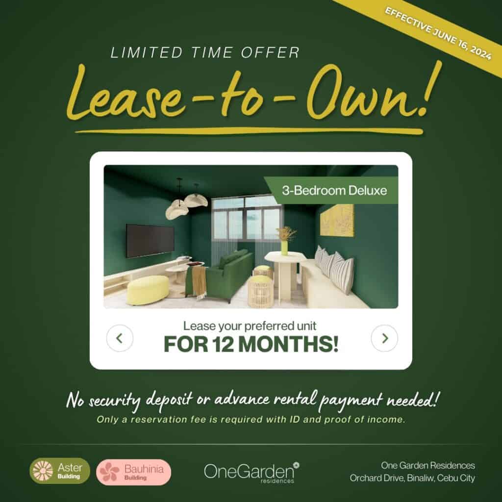Lease-to-Own Option Available One Garden Residences
