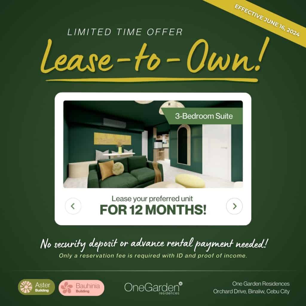 Lease-to-Own Option Available One Garden Residences