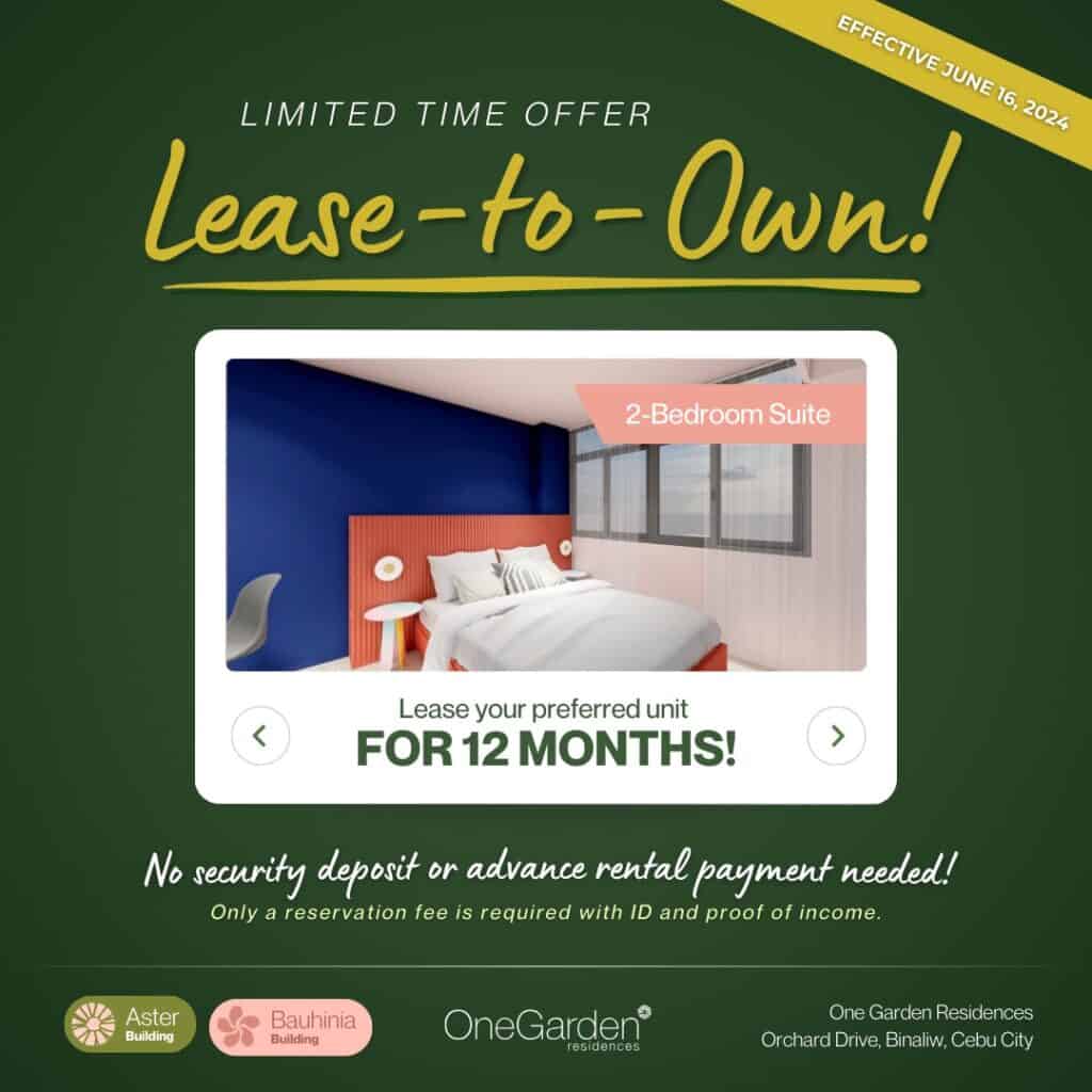 Lease-to-Own Option Available One Garden Residences