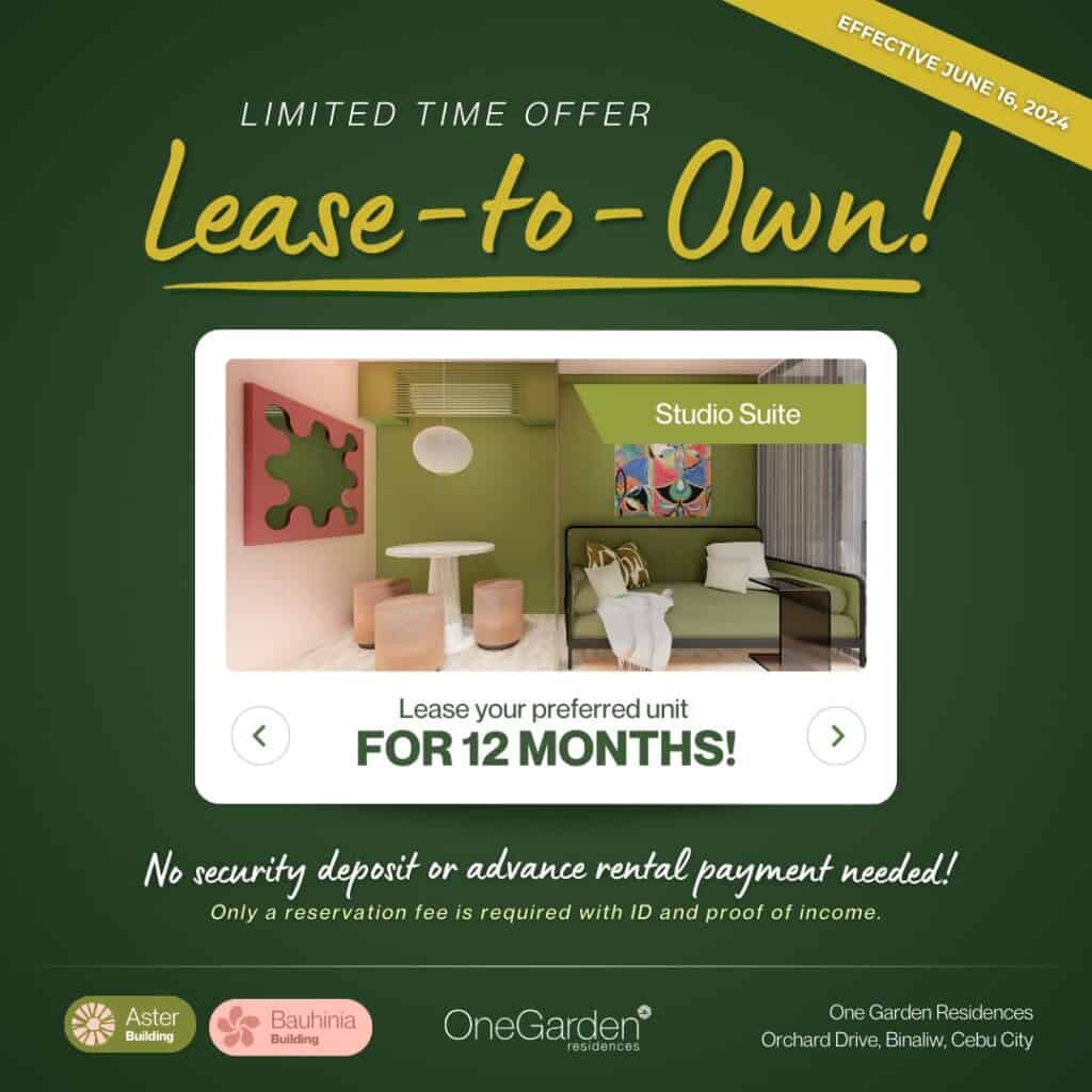 Lease-to-Own Option Available One Garden Residences