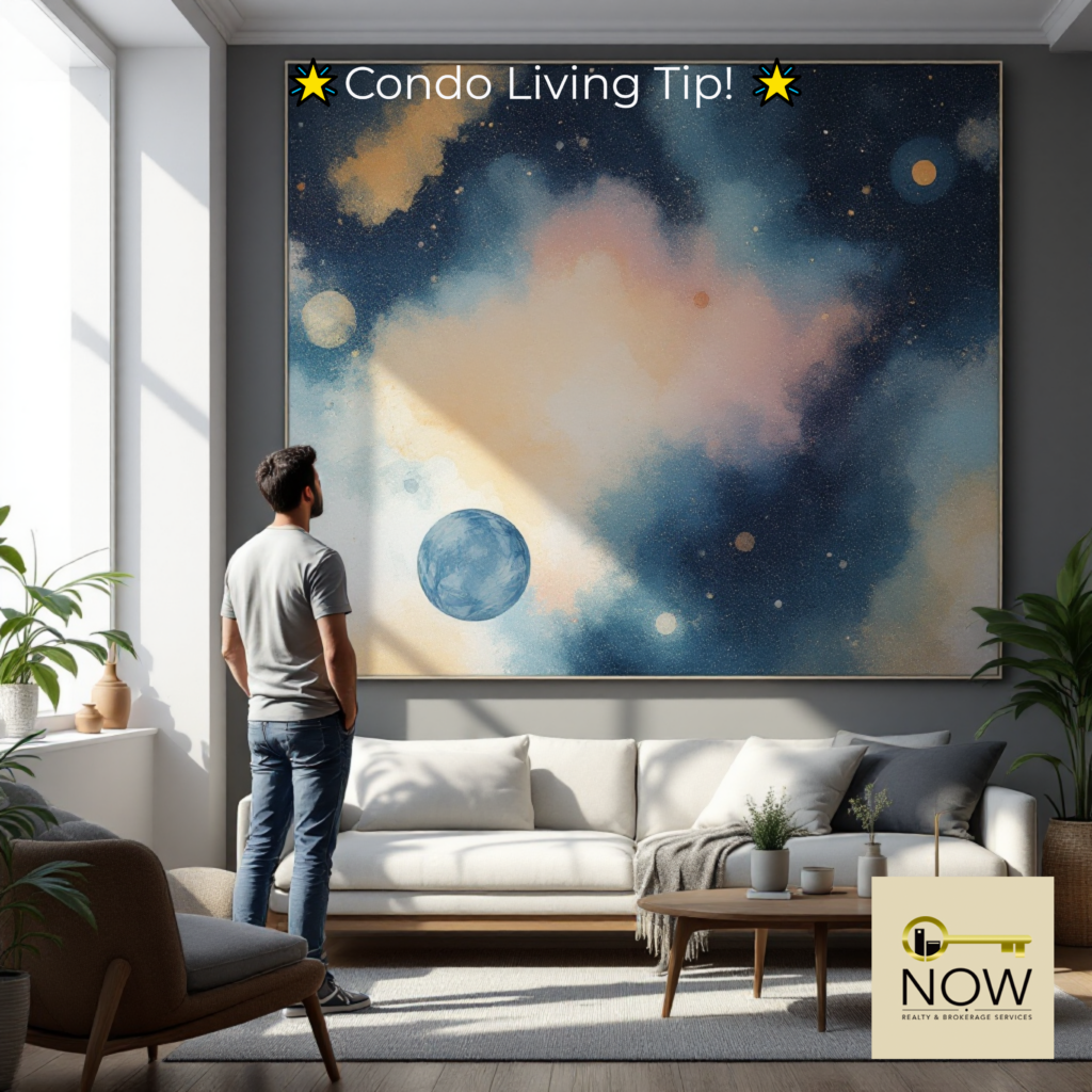 A man staring at the wall in his condo living room