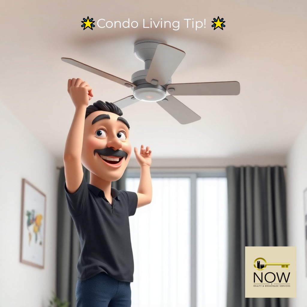 man having a ceiling fan