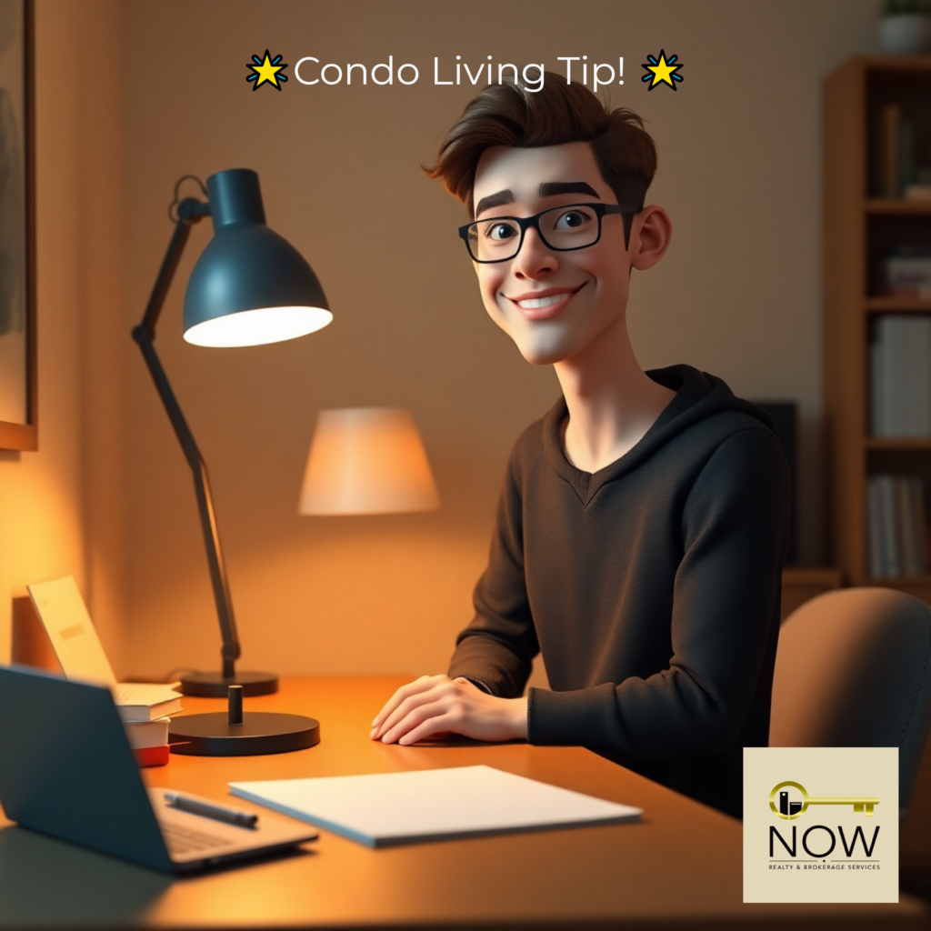 man having a lamp in his condo room