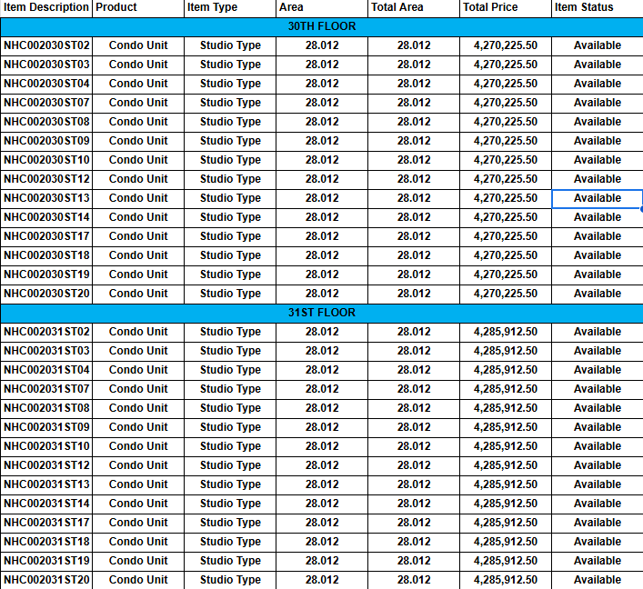 128 Nivel Hills Tower 2 (Studio- 28 sqm) listing 11
