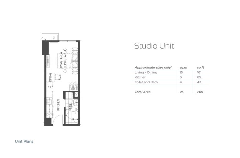 Cerule at Solinea by ALVEO (Studio Unit) unit plan