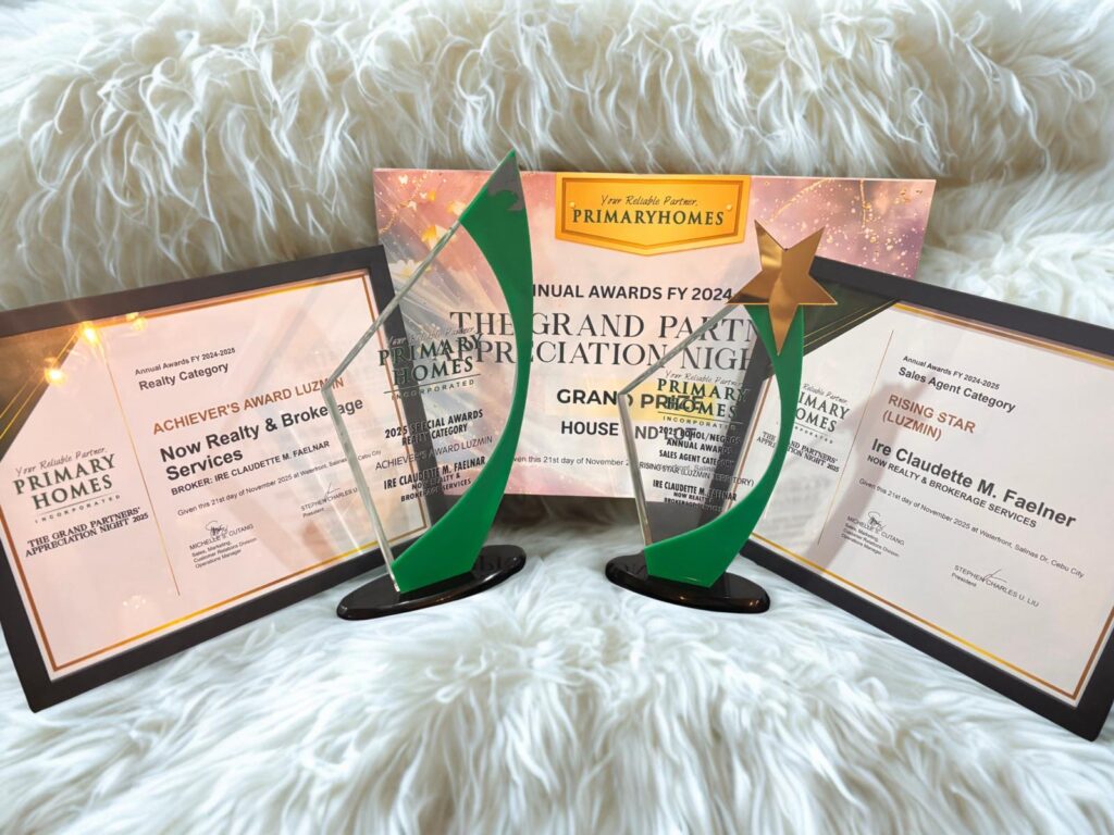 Close-up of the Rising Star and Achiever’s Award trophies won by Ire Claudette M. Faelnar.